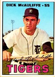 1967 Topps Baseball Cards      170     Dick McAuliffe